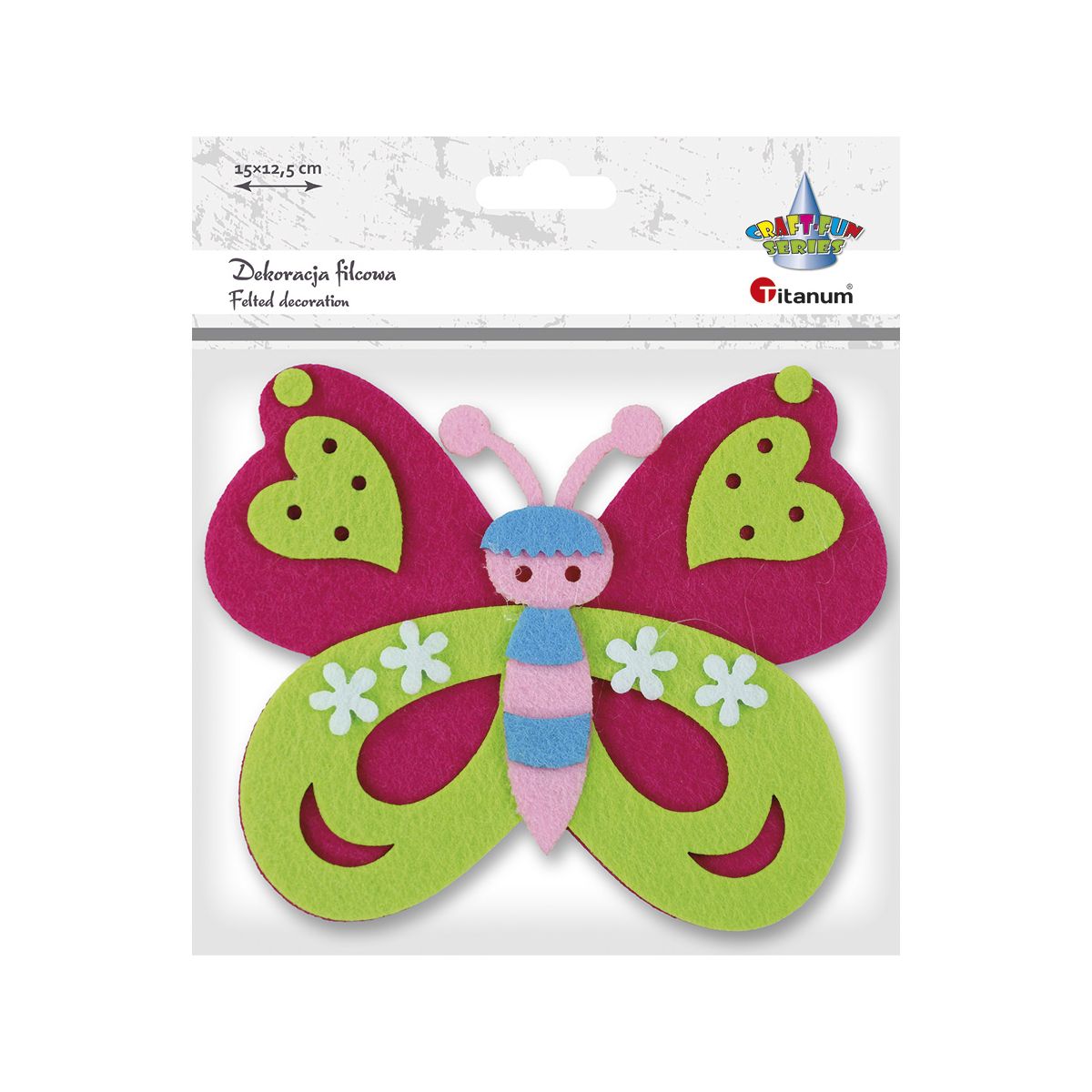 Ozdoba filcowa Titanum Craft-Fun Series motyl (20CR0312-3)