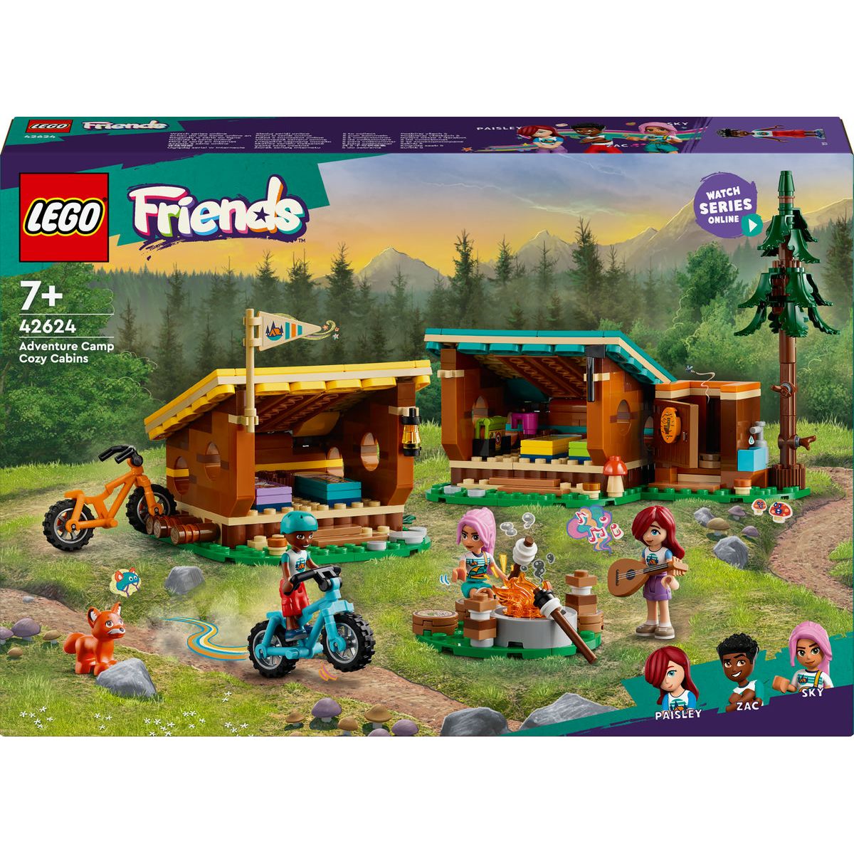 Klocki konstrukcyjne Lego Friends Przytulne domki na letnim obozie (42624)