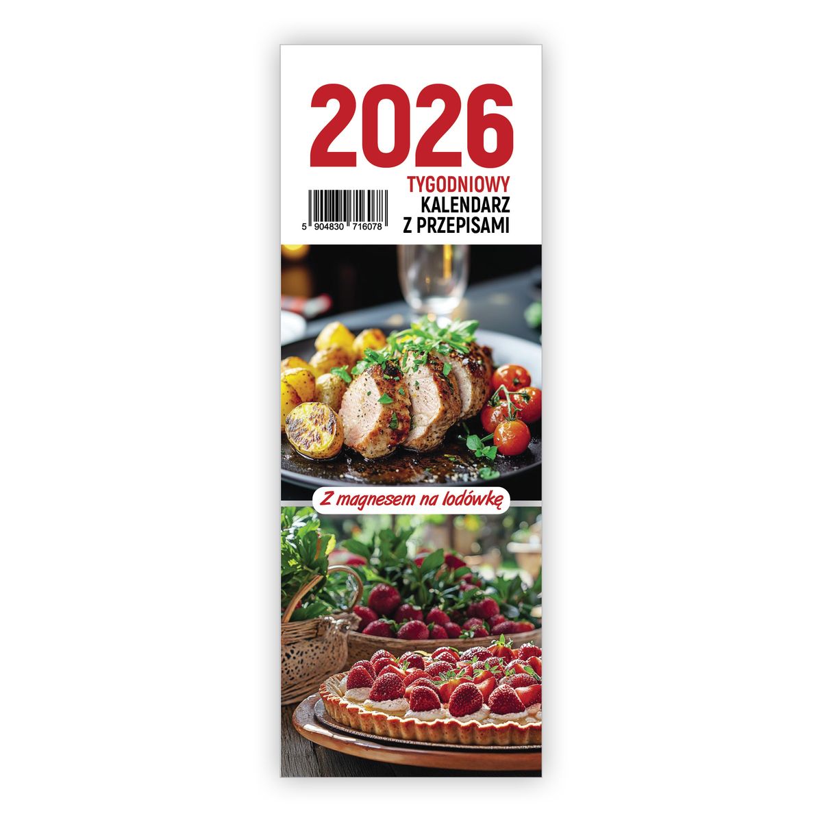 Kalendarz ścienny (401000) k:2915-377 na lodówkę z magnesem 120mm x 270mm Press