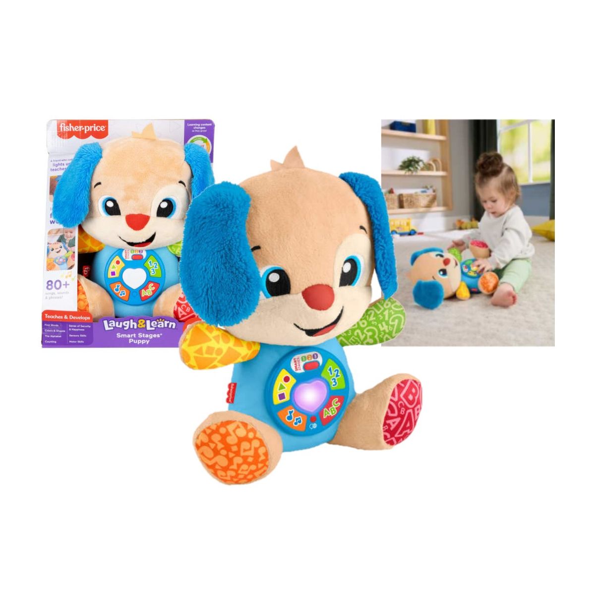 Pluszak interaktywny Fisher Price szczeniaczek uczniaczek (JFD27)