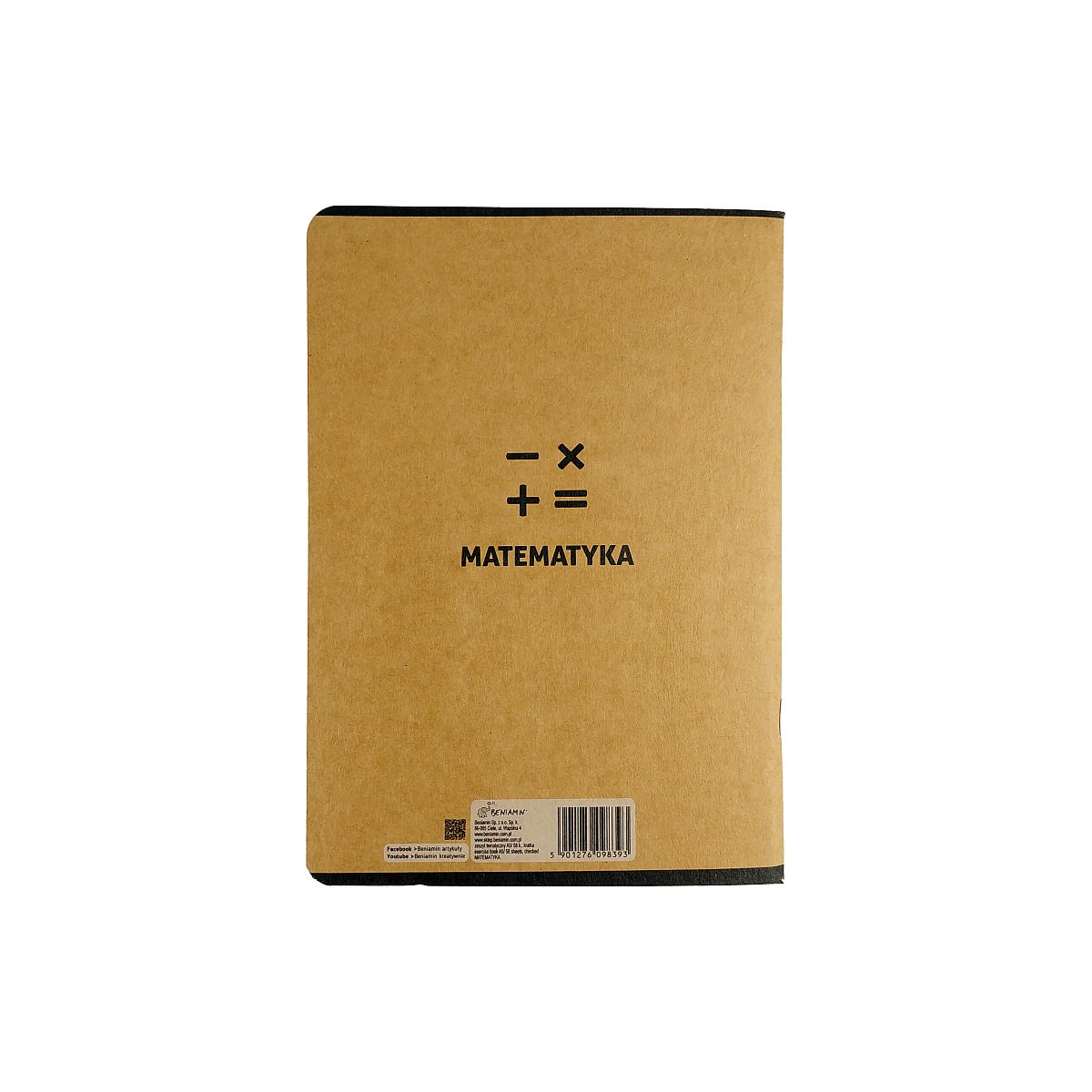 Zeszyt Beniamin Kraft Liner matematyka A5 5k. 70g krata [mm:] 147x209 (8393)