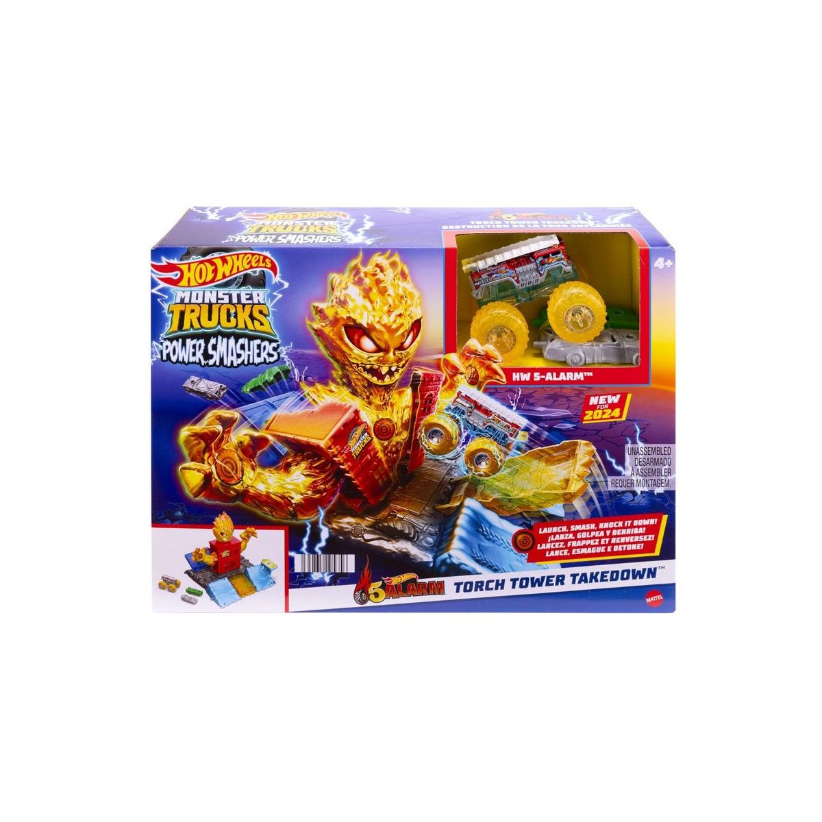 Tor wyścigowy Hot Wheels Monster Trucks Power Smashers Wieża (HTP39)