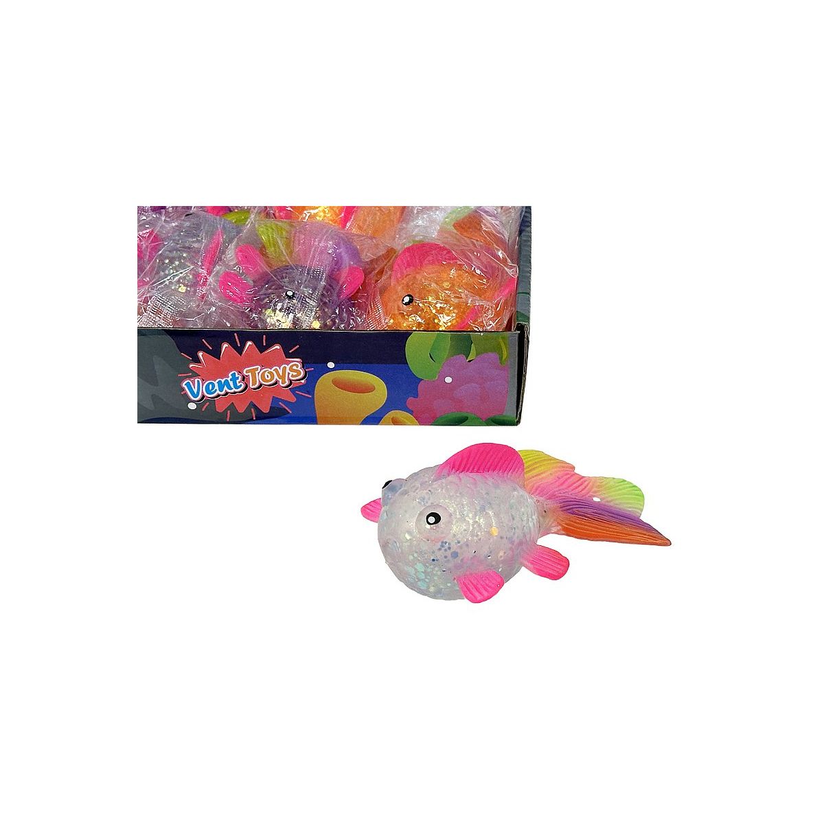 Gniotek Adar rybka dł.12cm, kulki żelowe (609693)