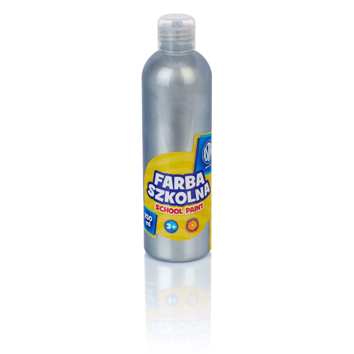 Farby plakatowe Astra szkolne kolor: srebrny 250ml 1 kolor.