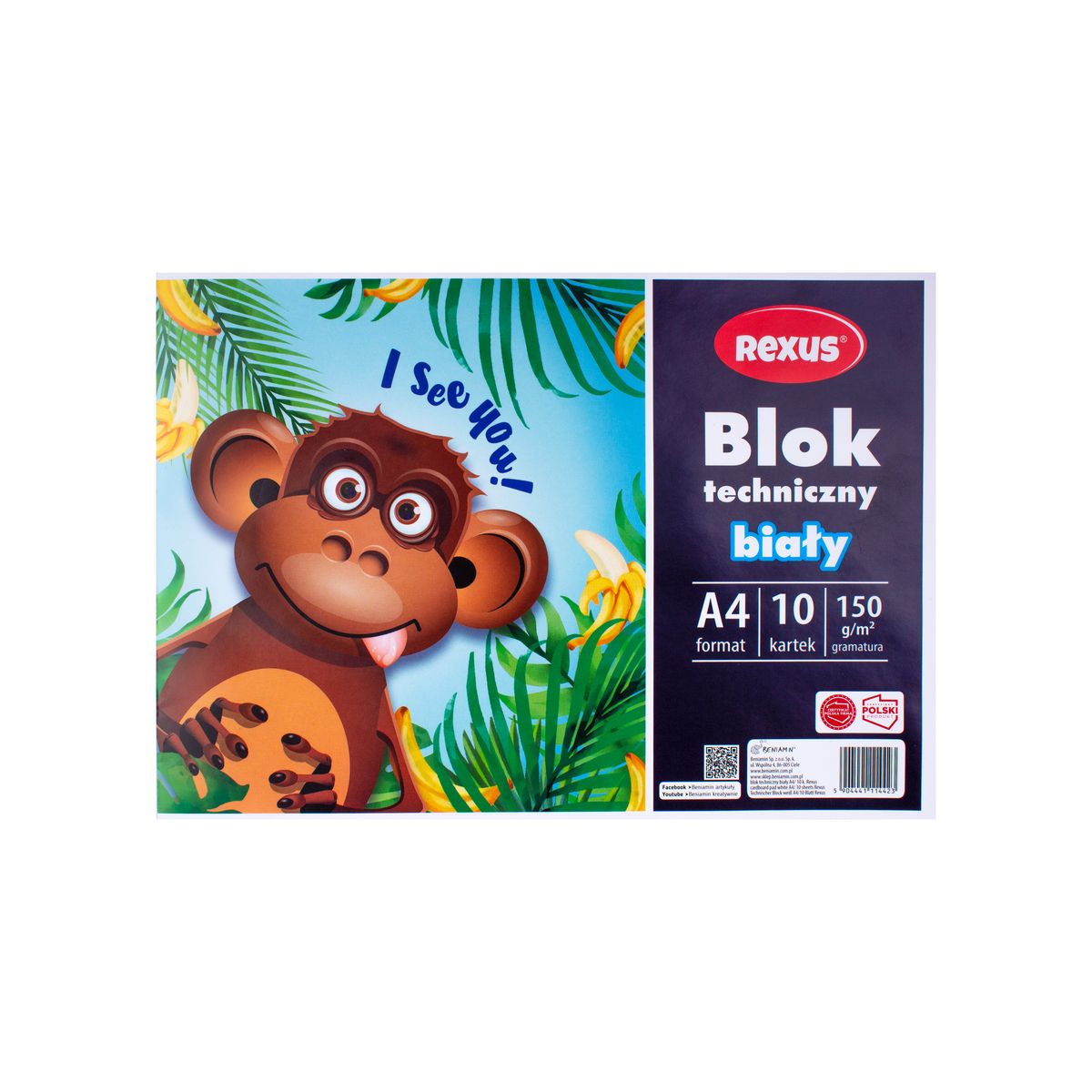 Blok techniczny Beniamin biały A4 biały 10k (4423)