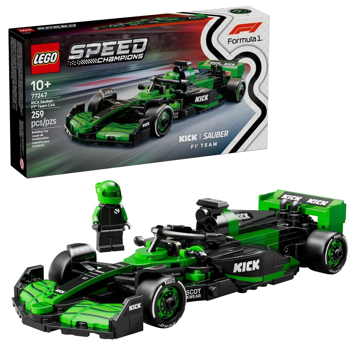 Klocki konstrukcyjne Lego Speed Champions Bolid F1® KICK Sauber Team C44 (77247)
