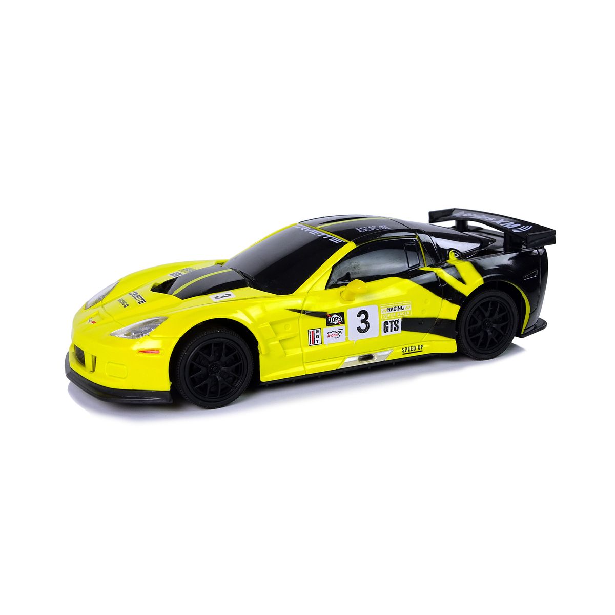 Samochód Lean R/C 1:24 Corvette Żółte C6.R 2.4 G Światła (9734)