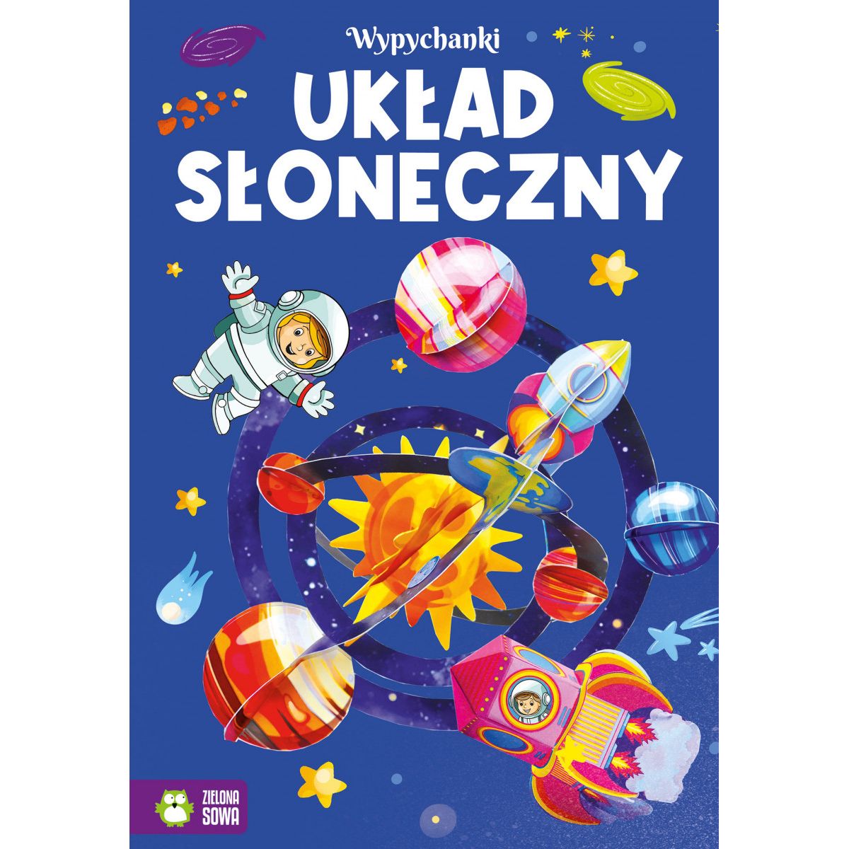 Książeczka edukacyjna Wypychanki. Układ słoneczny Zielona Sowa