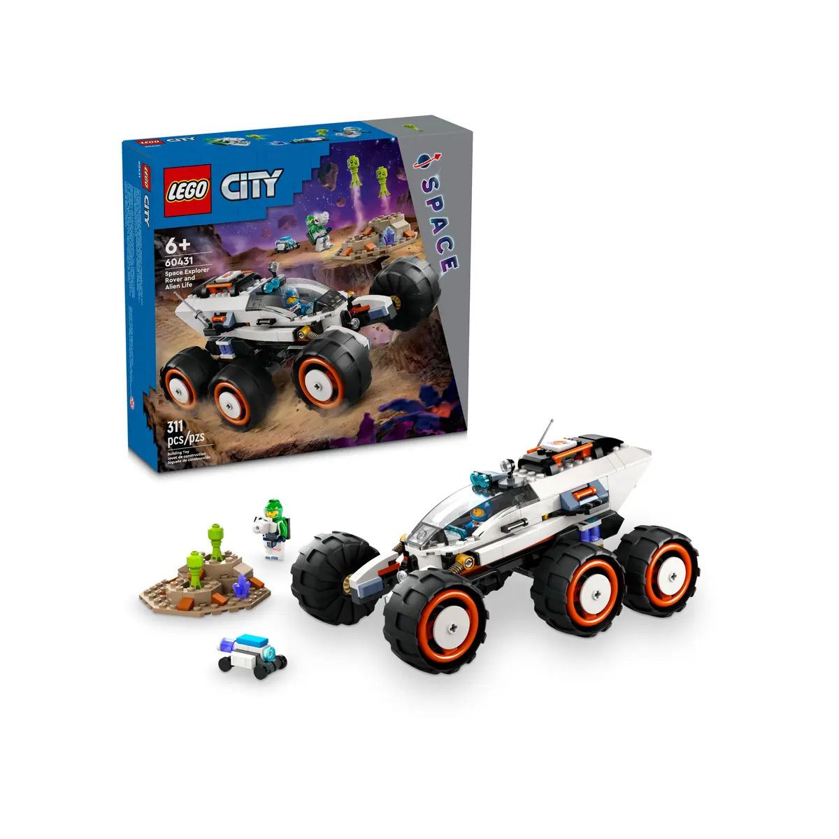 Klocki konstrukcyjne Lego City Kosmiczny łazik i badanie życia w kosmosie (60431)