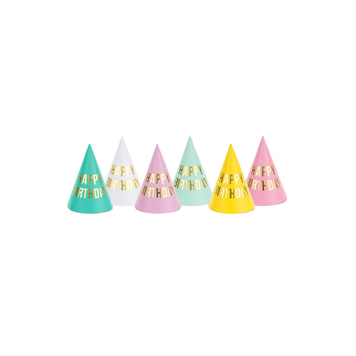 Czapka party Partydeco Happy Birthday, mix, 16cm mix papier (CPP22)