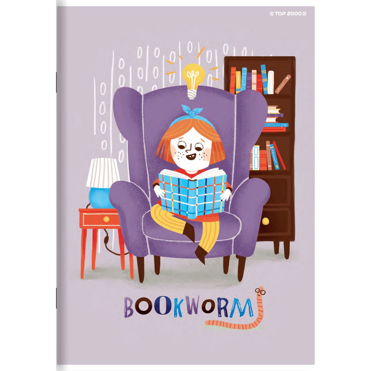 Zeszyt BOOKWORM/RETRO A5 16k. 70g podwójna linia kolor Top 2000 (400169400)