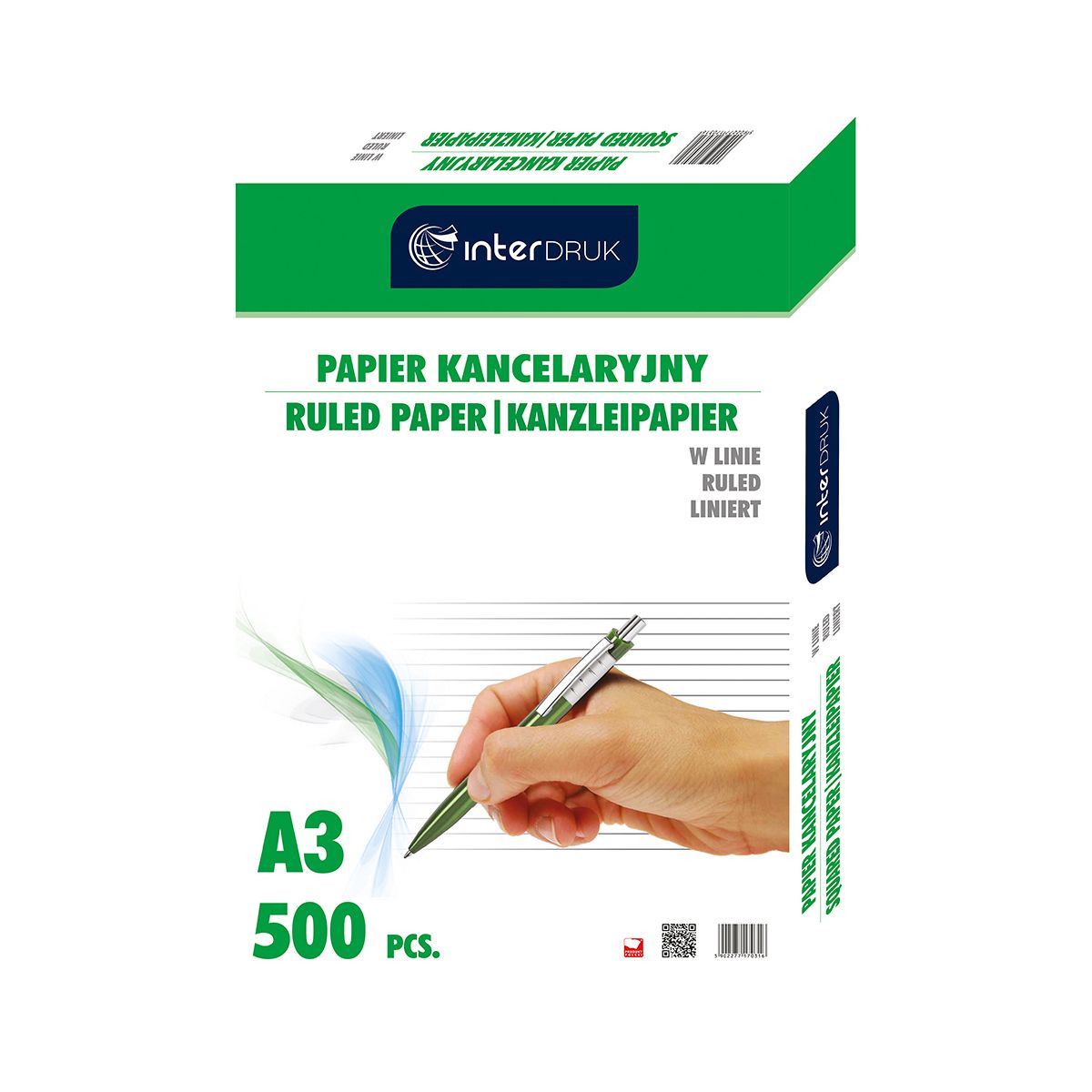 Papier kancelaryjny Interdruk A3 linia [mm:] 297x420 (PAKAL)