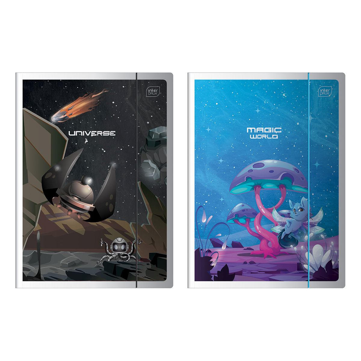 Teczka kartonowa na gumkę METALIC FANTASY A4 mix Interdruk