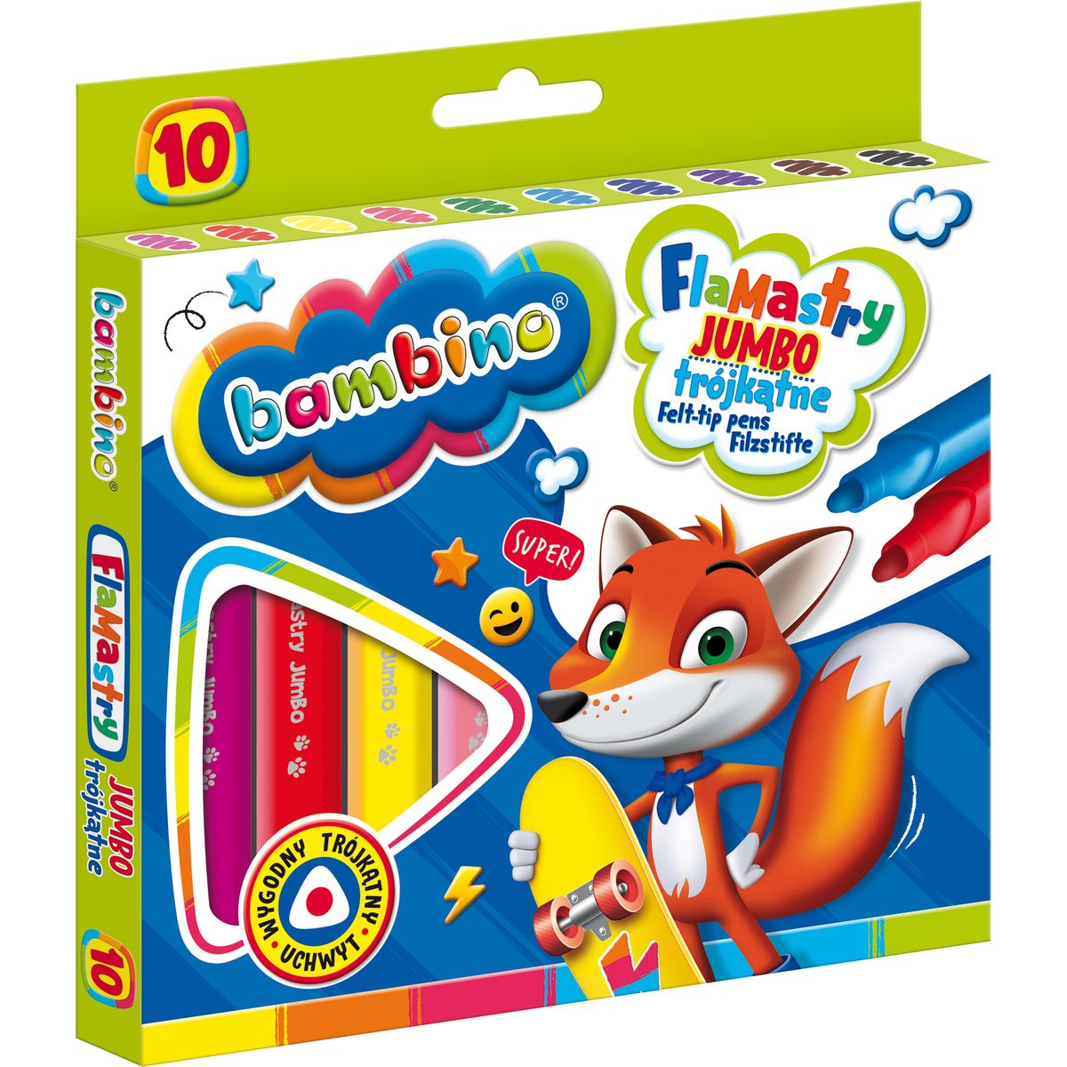 Flamaster dwustronne 10szt 10 kol. St.Majewski (5903235003189)