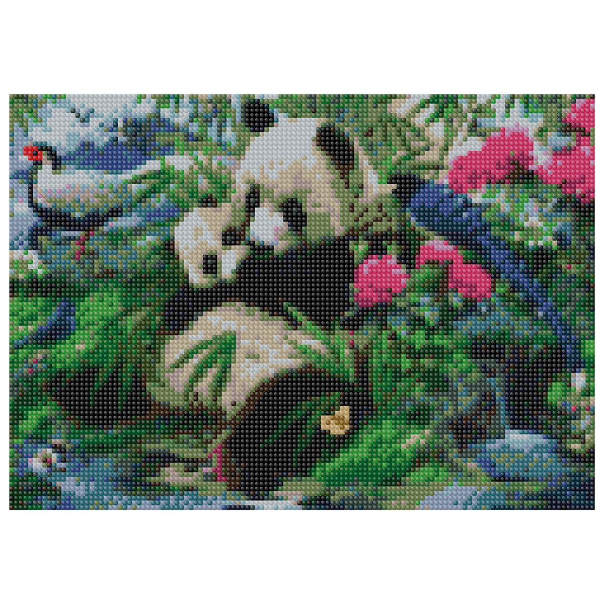 Zestaw kreatywny Flamingo Line Diamentowa mozaika 30x40cm Panda 1 (TGD72661)