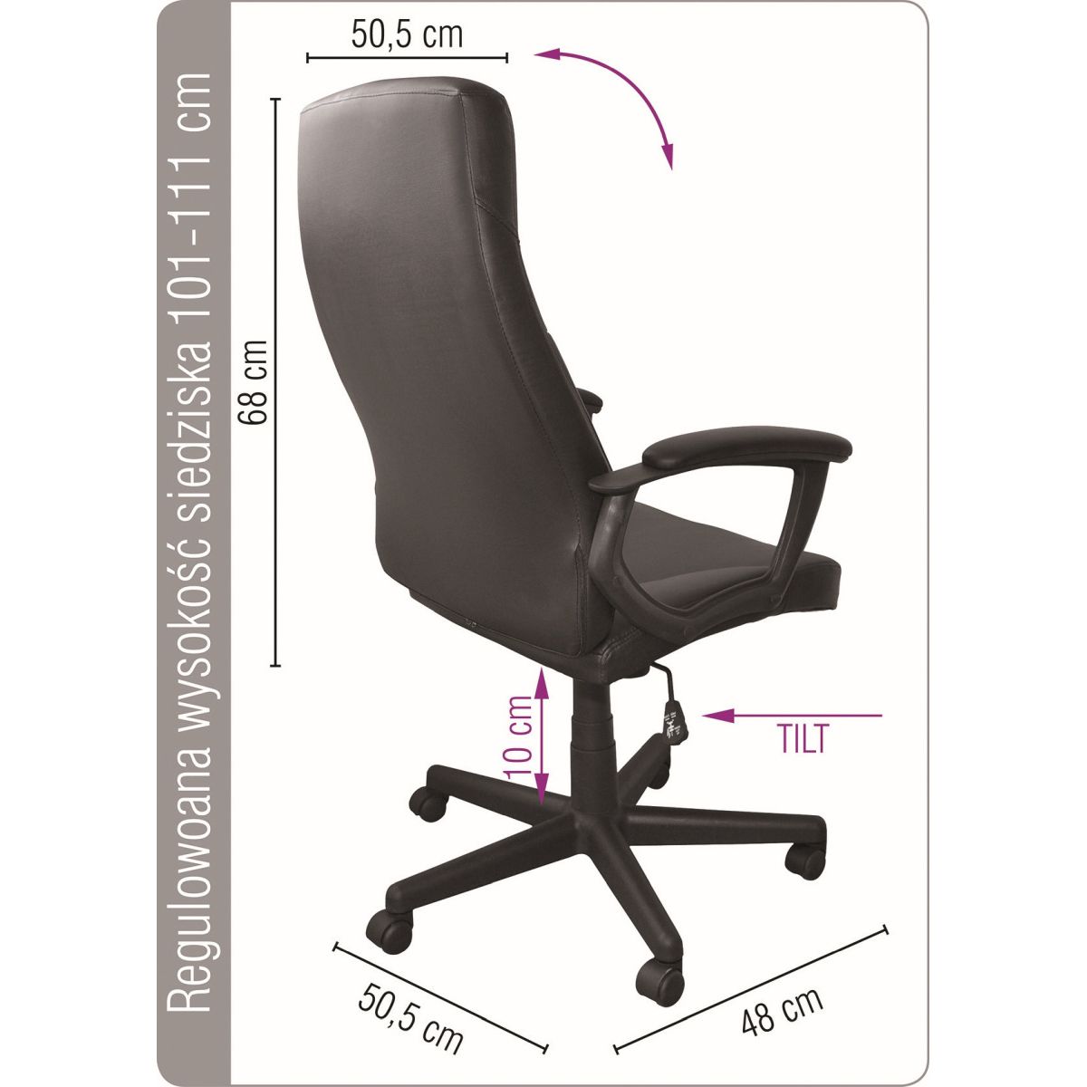 Fotel biurowy Office Products Crete czarny (23023311-05)