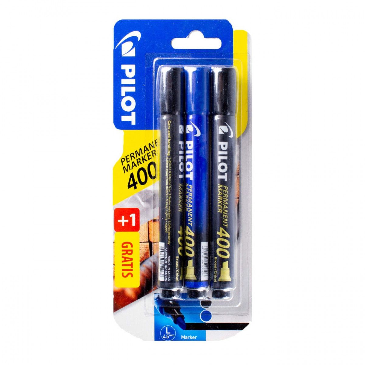 Zestaw piśmienniczy Pilot 2XCZARNY+1 NIEBIESKI (PISCA-400-B+LB BL)