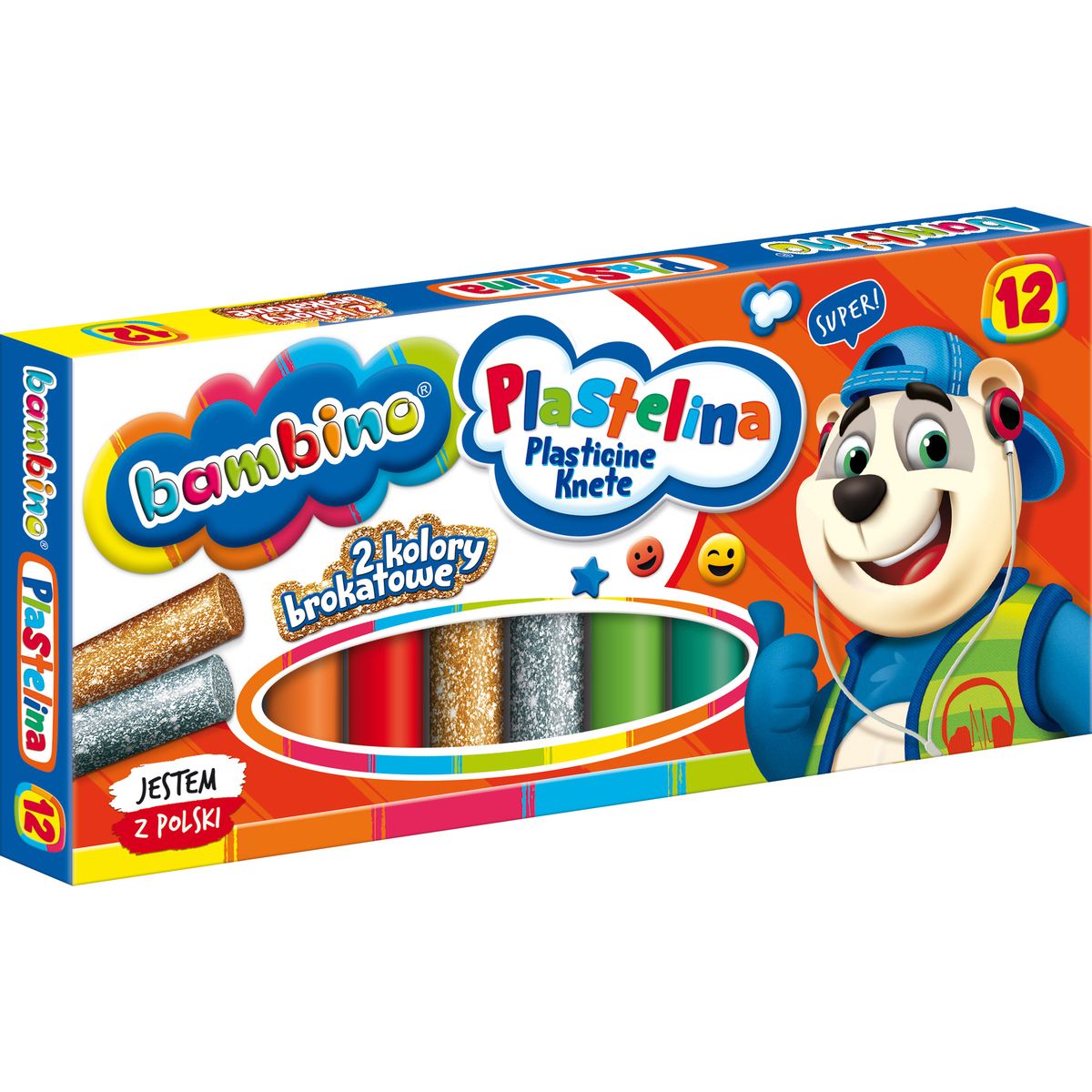 Plastelina 12 kol. BAMBINO mix St.Majewski