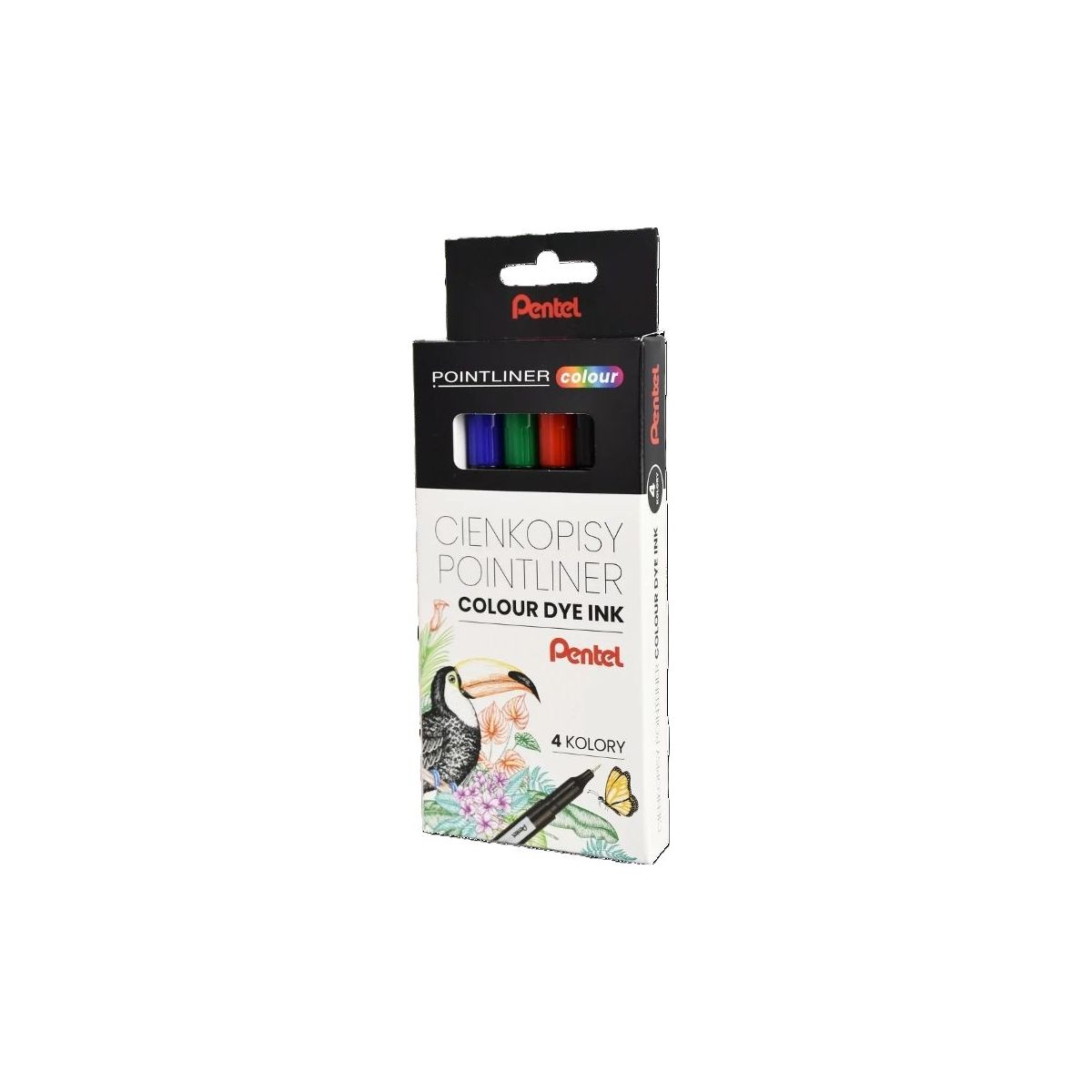 Cienkopis POINTLINER COLOUR mix 0,4mm 4kol. Pentel (S40-ST4PL)