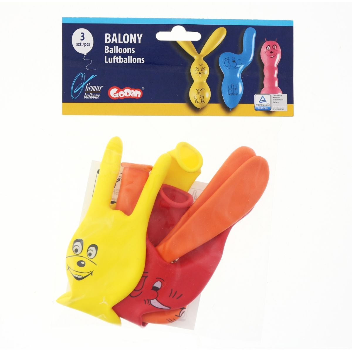 Balon gumowy Godan PREMIUM FIGURY 3 szt mix (GB/PG10)