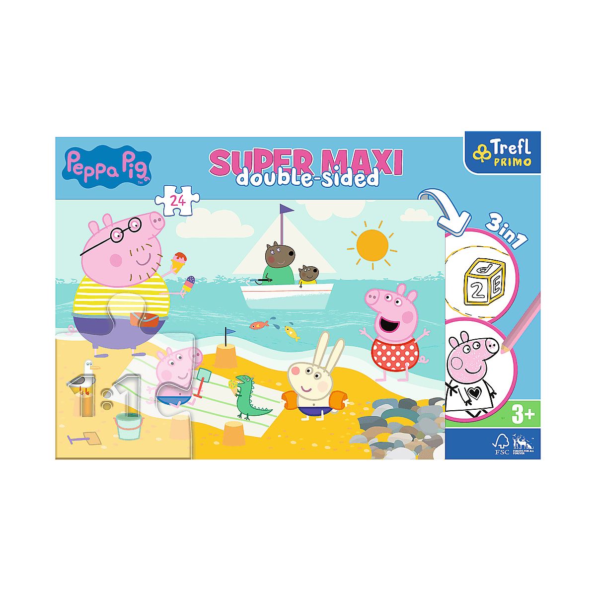 Puzzle Trefl Peppa Pig Super maxi Radosny dzień Peppy 24 el. (41010)