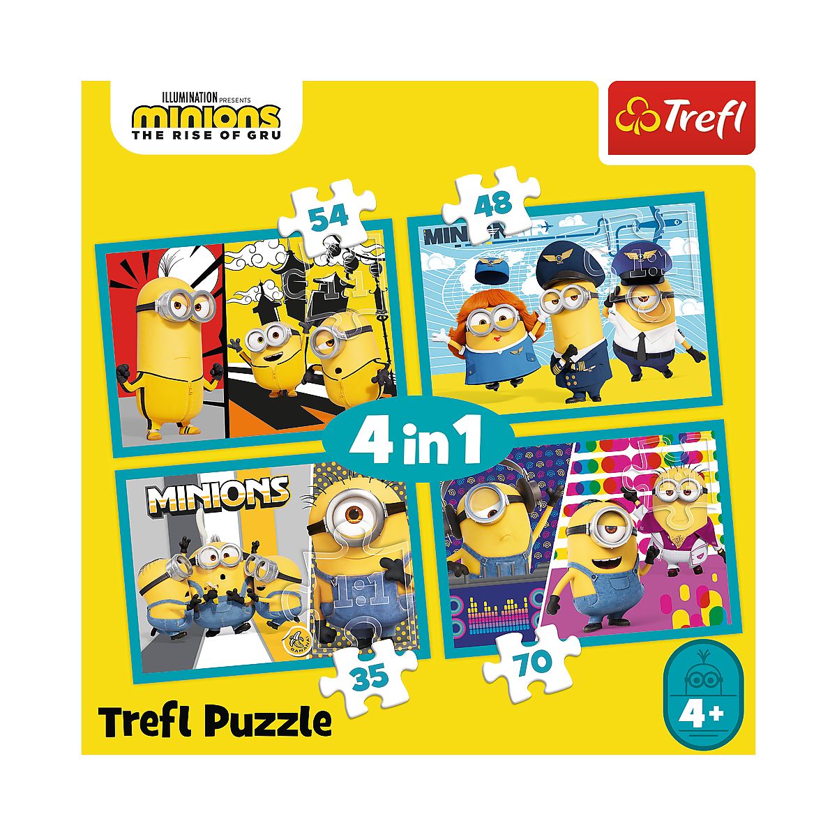 Puzzle Trefl Minionki 4w1 4w1 el. (34339)