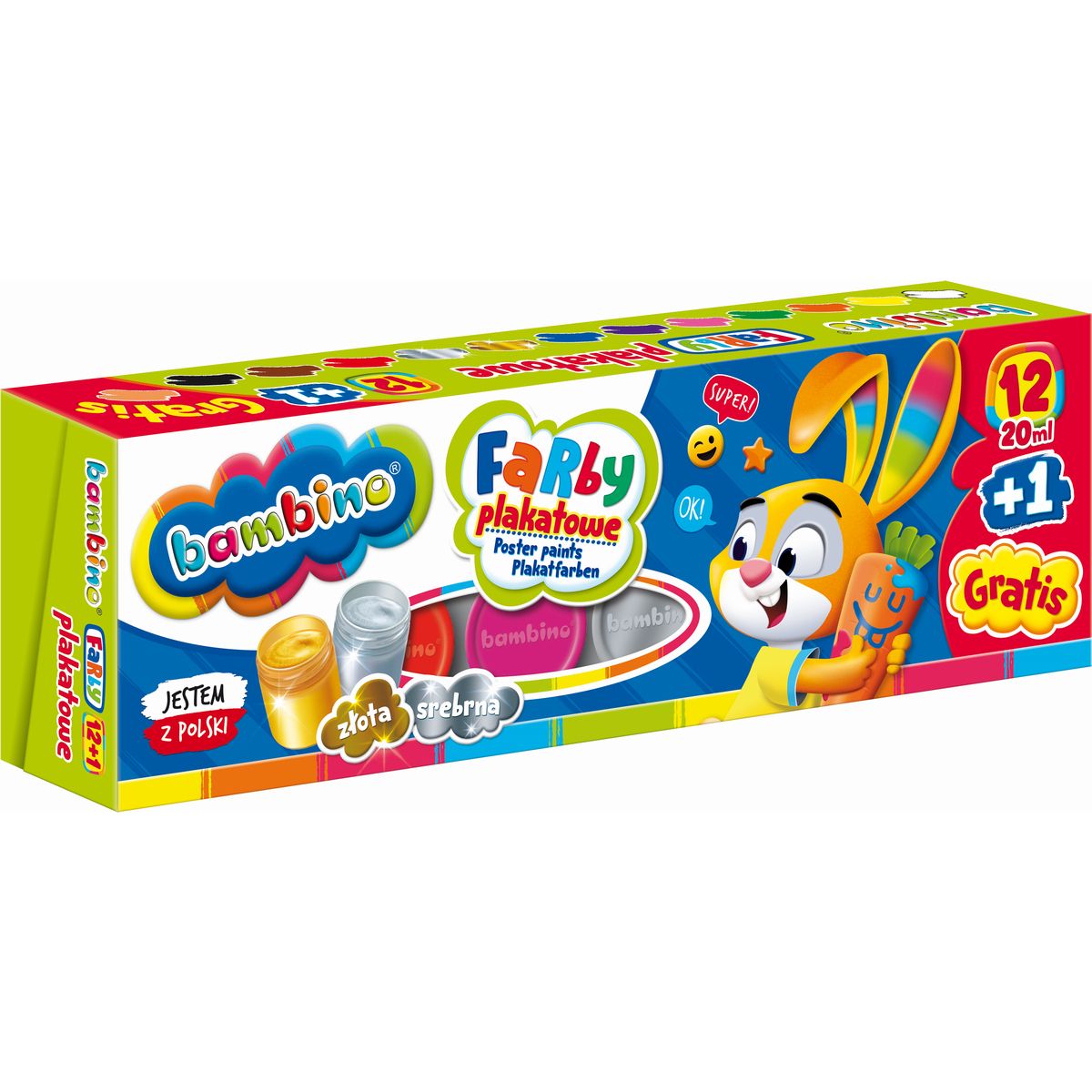 Farby plakatowe Polly pocket kolor: mix 20ml 12 kolor. St.Majewski