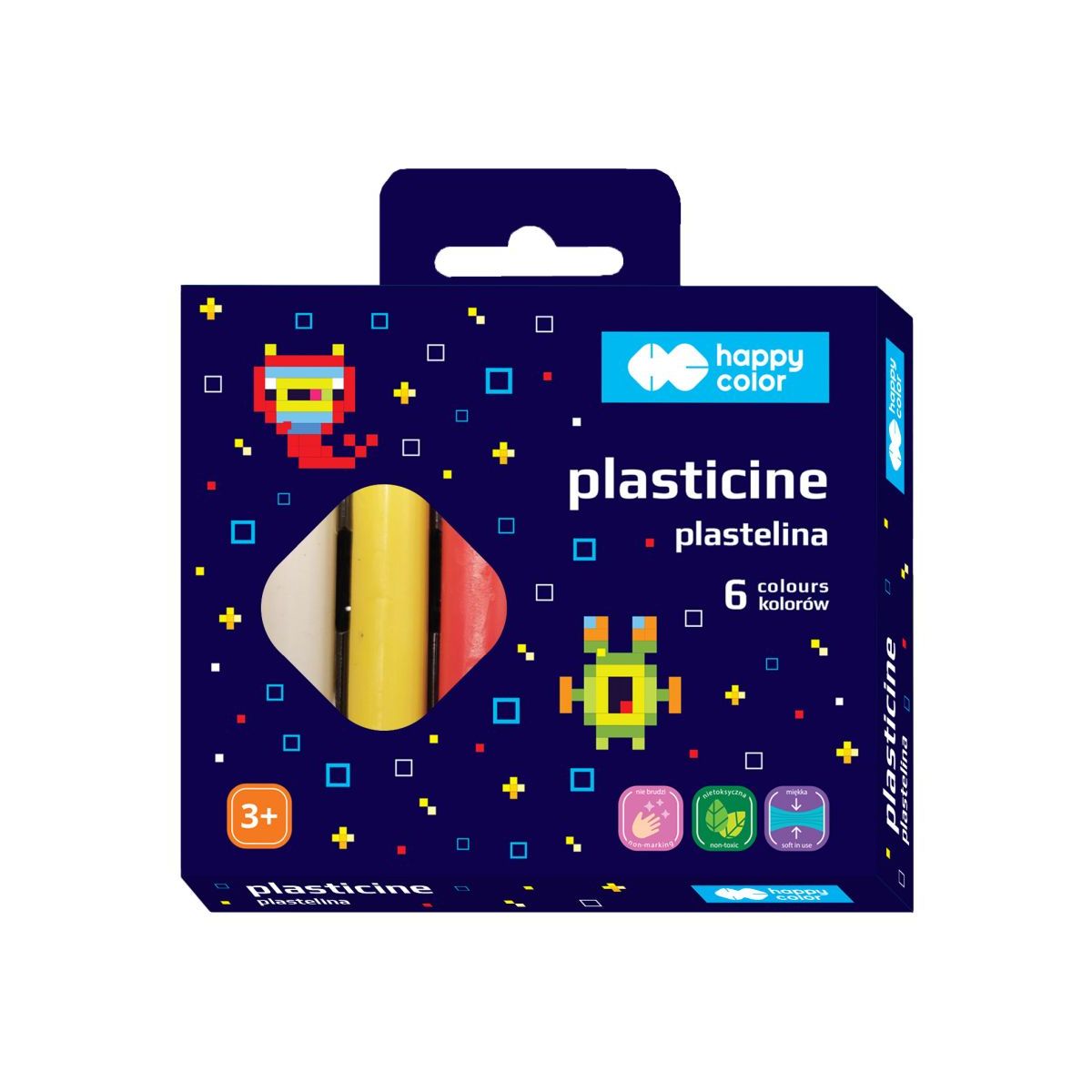 Plastelina Happy Color 6 kol. Pixi Planet mix (HA 2110 PPK6)