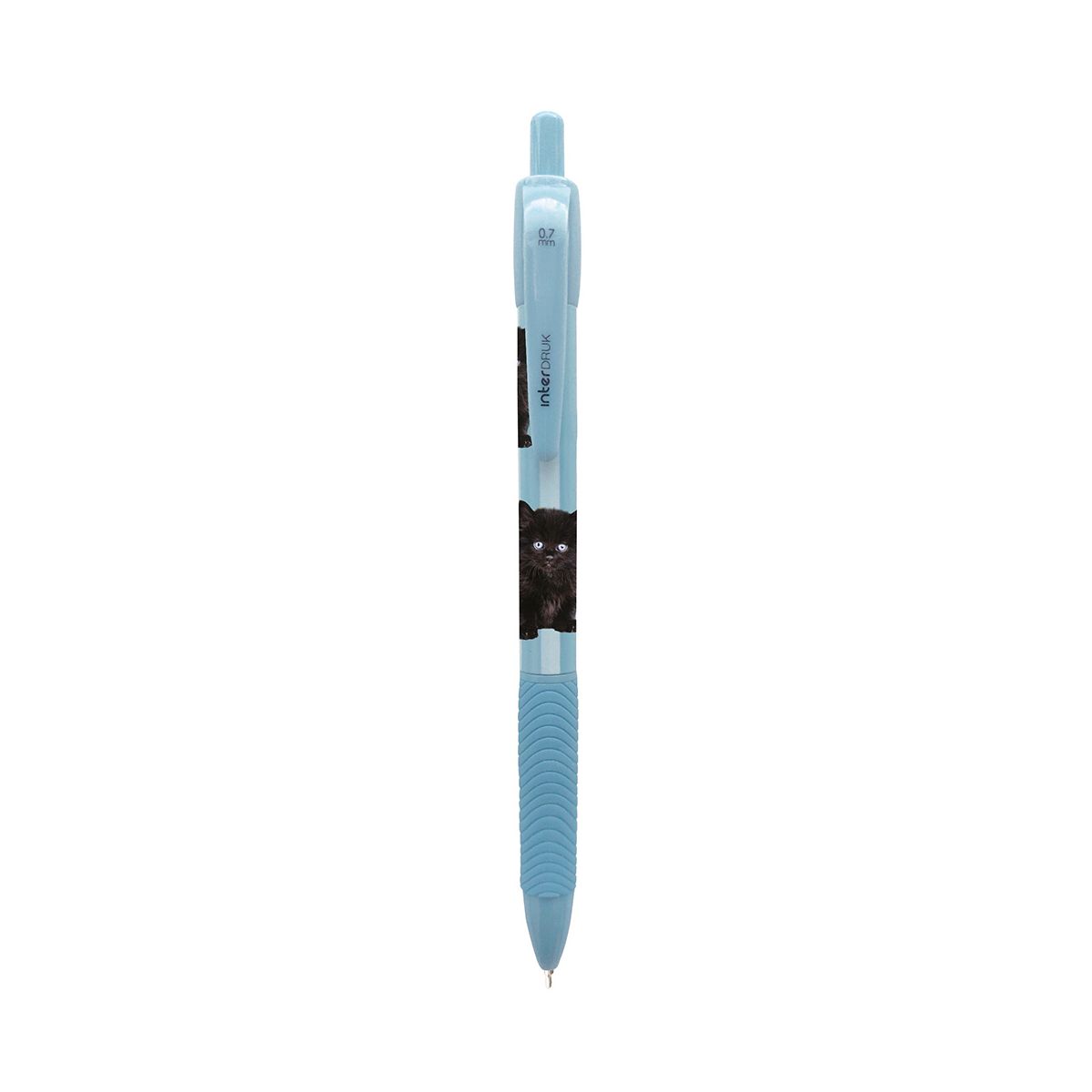 Długopis żelowy Interdruk PUPPY SIGN zgripem niebieski 0,7mm (żelowy)