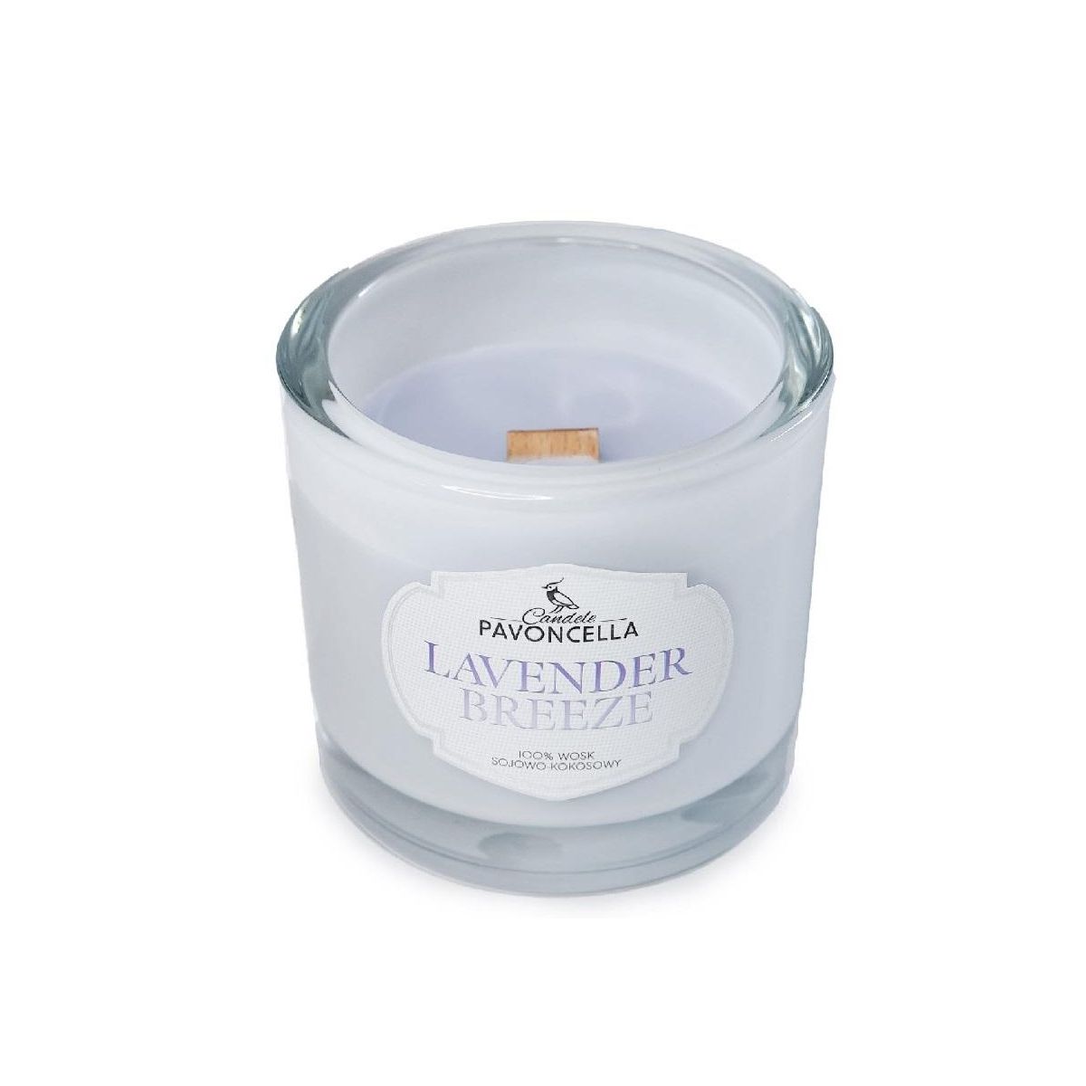 Świeczka ozdobna Pavoncella Lavender Breeze biała 170g (5905711530516)