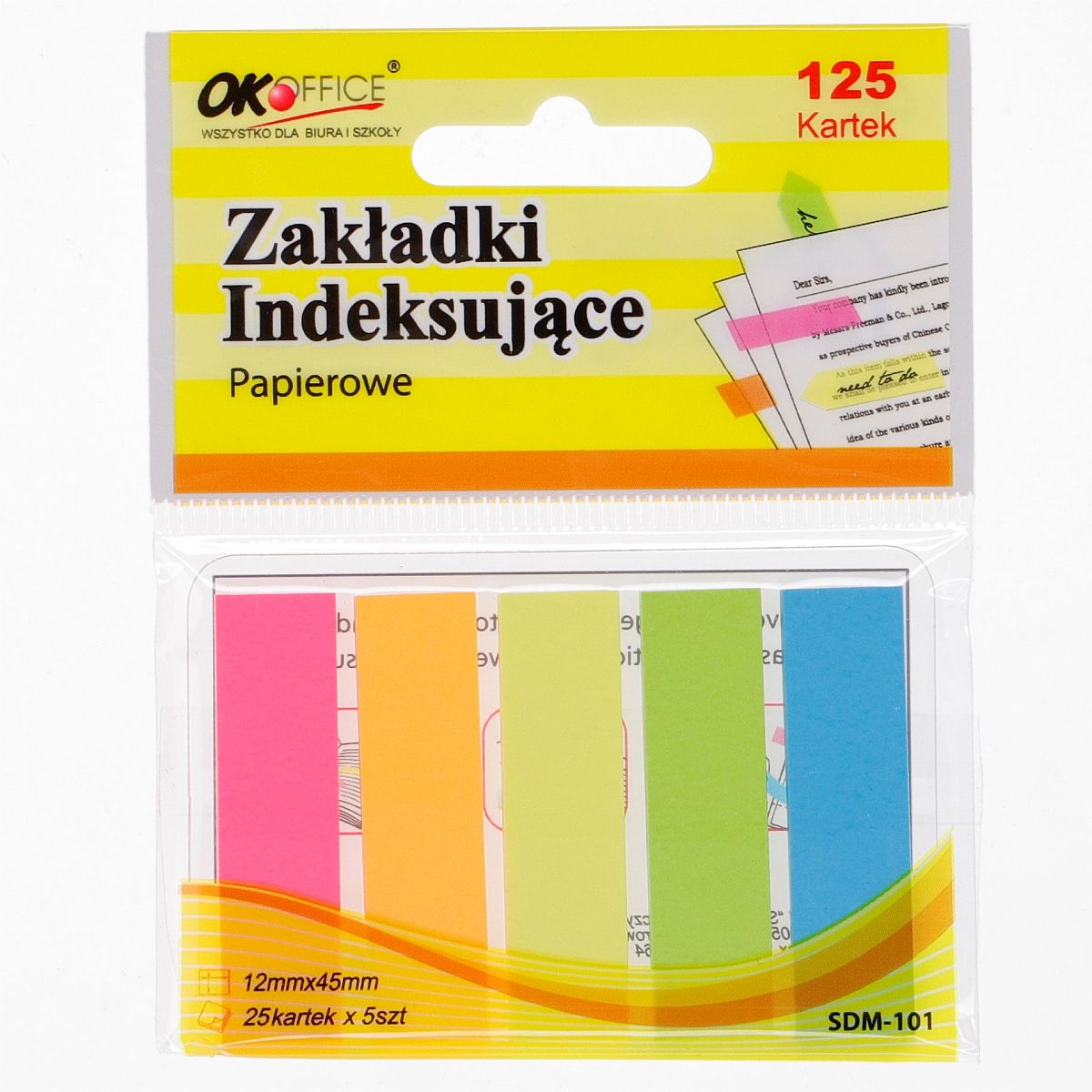 Zakładka indeksująca Okoffice 125k [mm:] 12x45 (SDM-101)