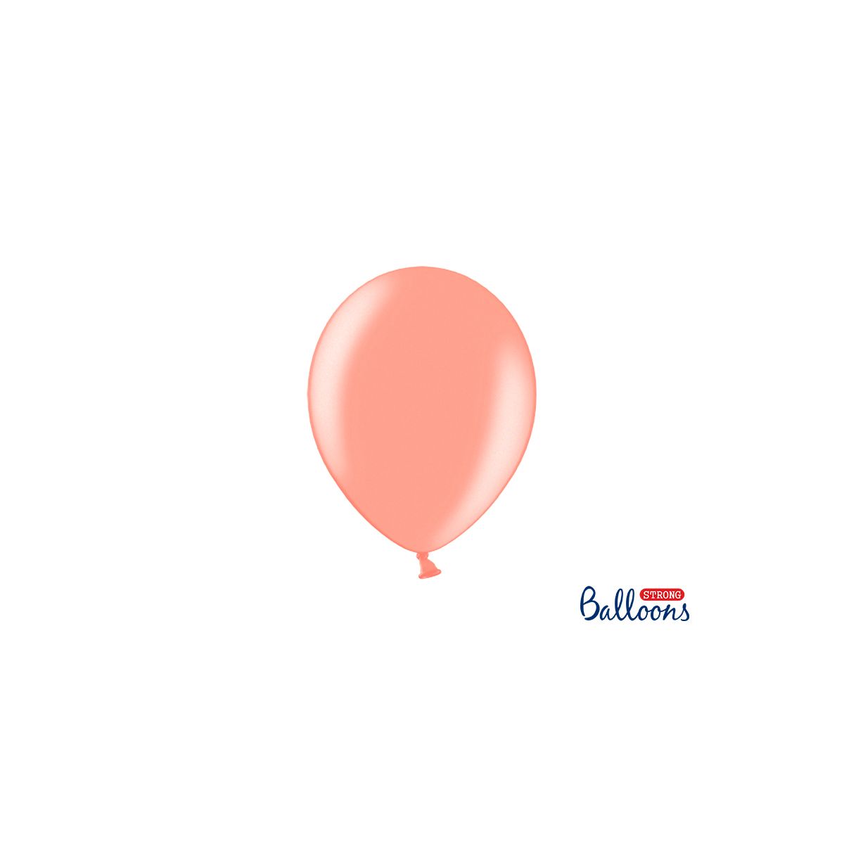 Balon gumowy Strong Baloons Metallic Rose Gold 1op/100sztuk metalizowany 100 szt różowy metaliczny 270mm (SB12M-019R)