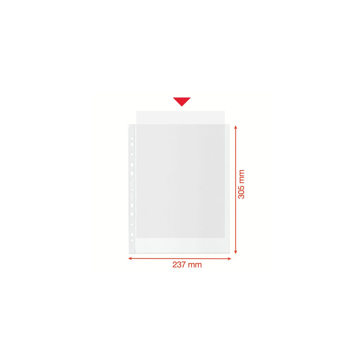 Koszulki na dokumenty Esselte Recycled Maxi groszkowa A4 kolor: bezbarwny typu U 100 mic. (627504)