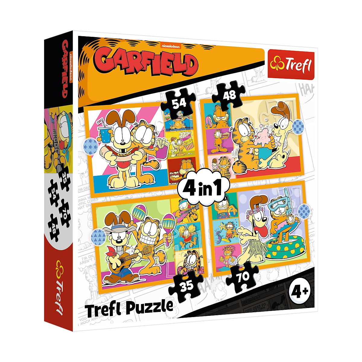 Puzzle Garfield 4w1 4w1 el. Trefl (34673)