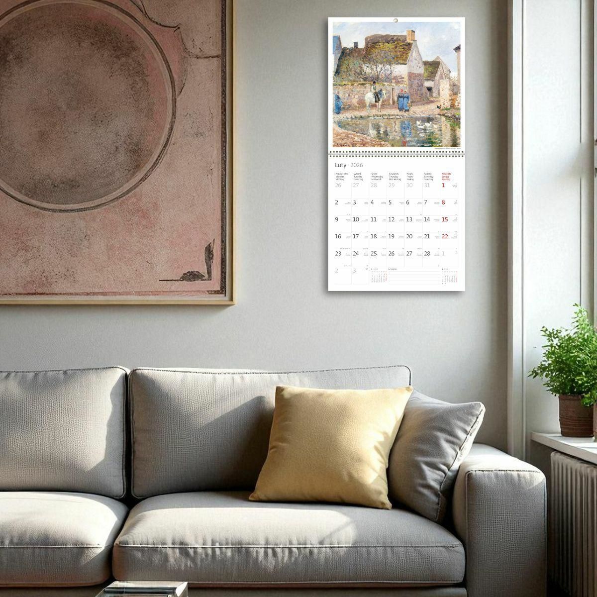 Kalendarz ścienny Impresjonizm 300mm x 300mm Helma
