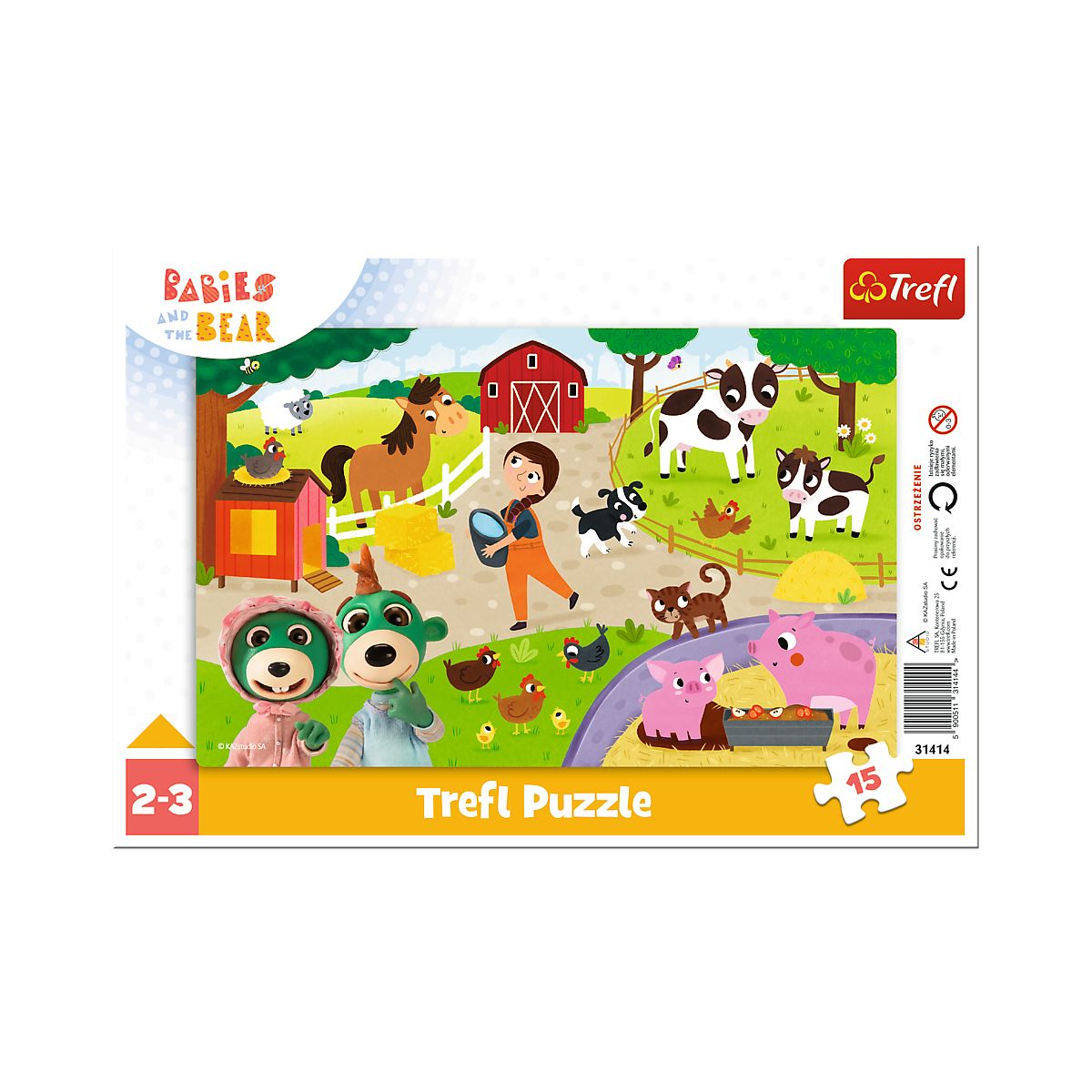 Puzzle Trefl Urocze bobaski 15 el. (31414)