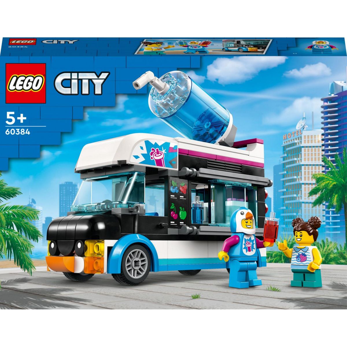 Klocki konstrukcyjne Lego City Pingwinia furgonetka ze slushem (60384)