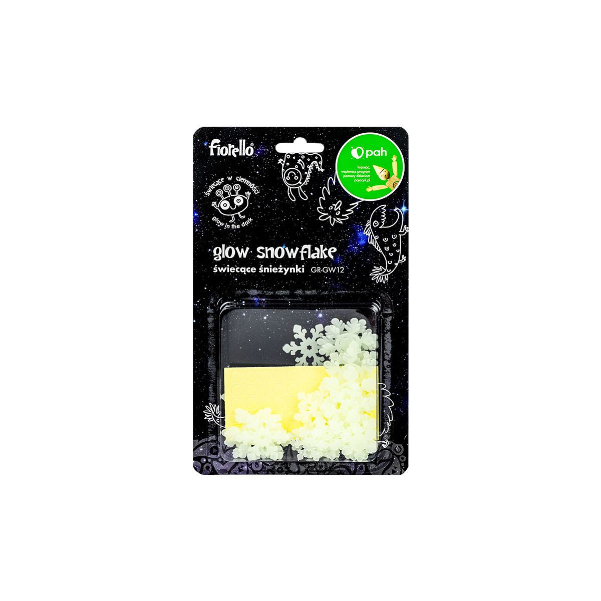 Naklejka ścienna Fiorello Fluorescencyjna szkielety miks 40 szt (170-2808)