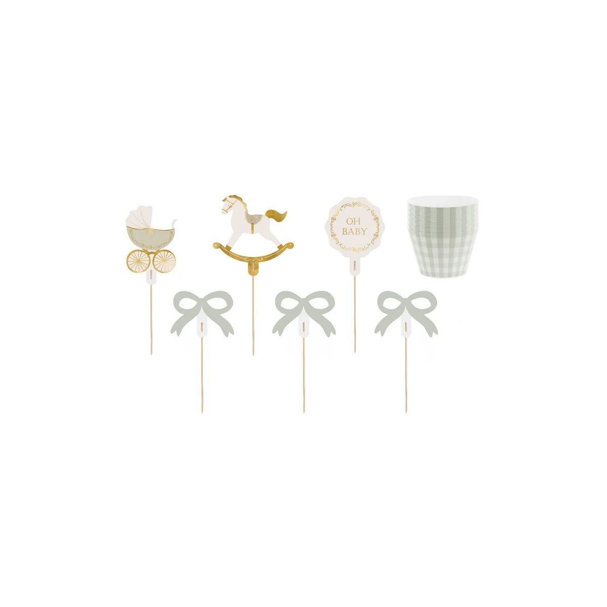 Dekoracja Partydeco Zestaw do muffinek Oh Baby (ZFM4)
