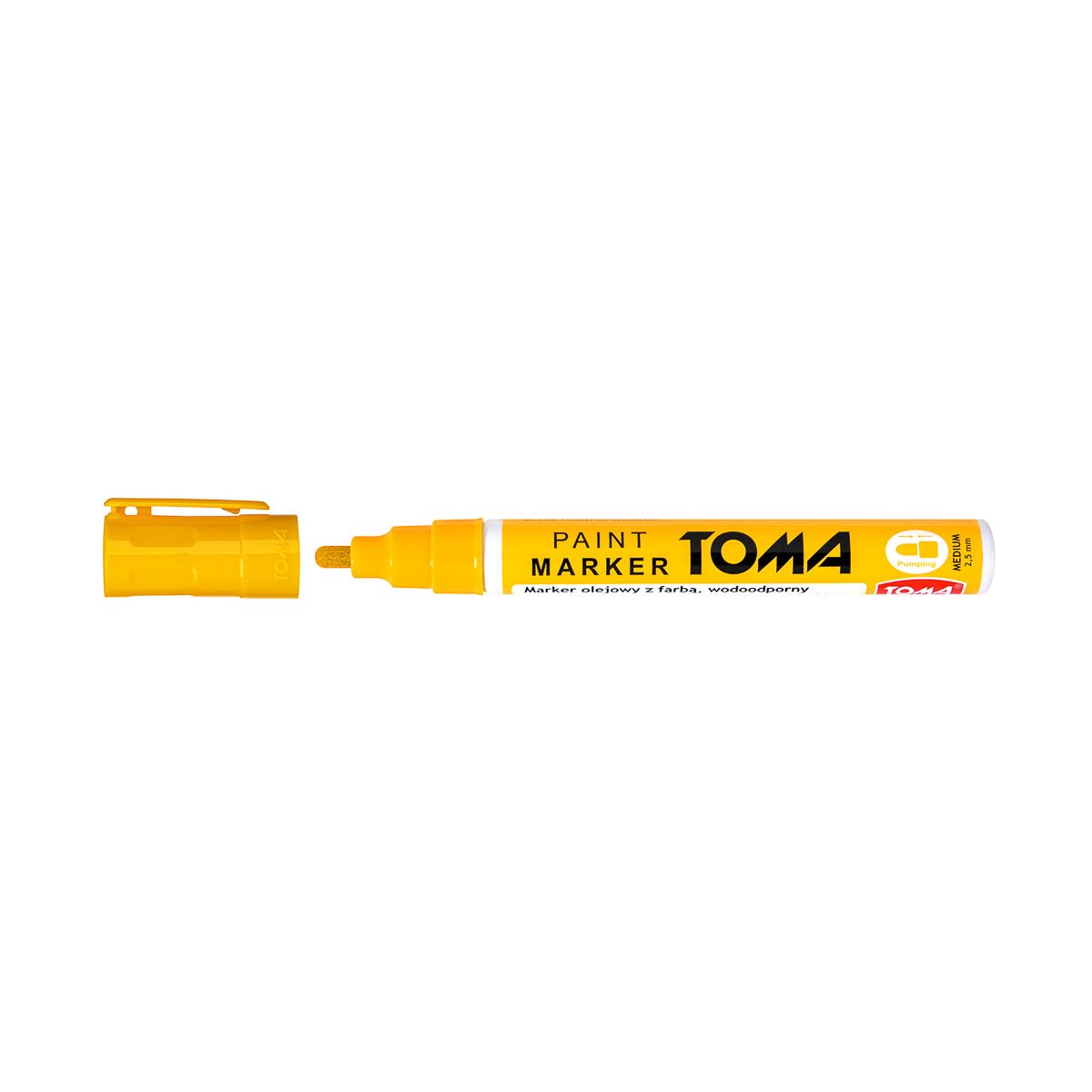 Marker olejowy Toma, żółty 2,5mm okrągła końcówka (TO-440 0 2)