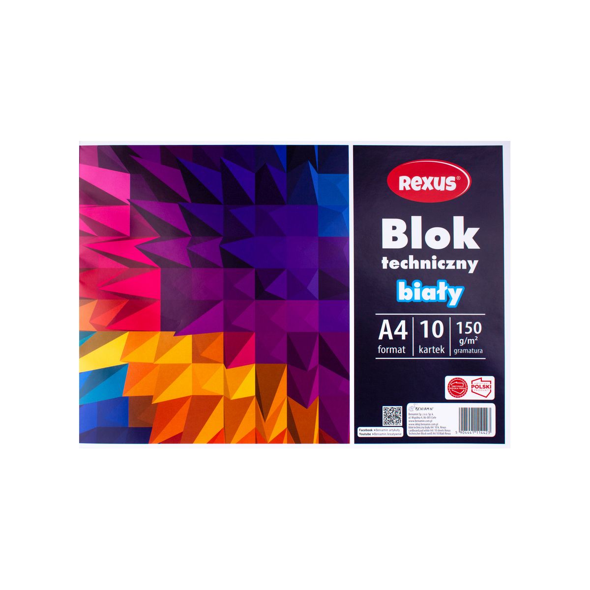 Blok techniczny Beniamin biały A4 biały 10k (4423)