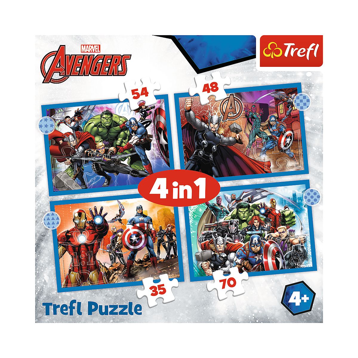 Puzzle Trefl Avengers 4w1 el. (34386)