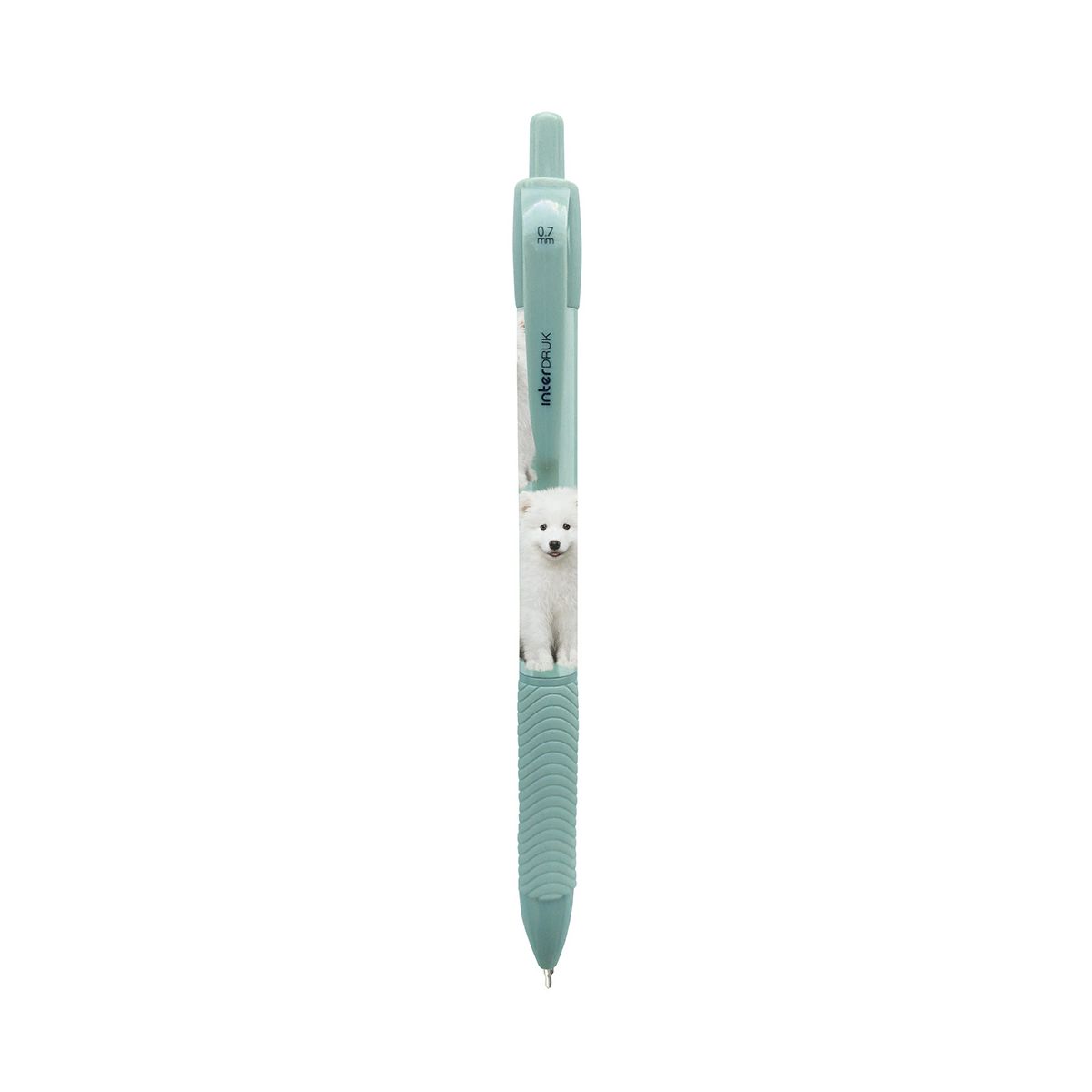 Długopis żelowy Interdruk PUPPY SIGN zgripem niebieski 0,7mm (żelowy)
