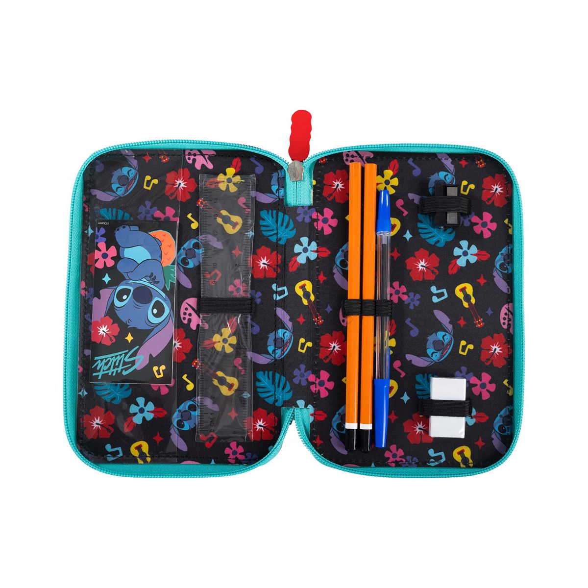 Piórnik STITCH MINT ALOHA POTRÓJNY St.Majewski (z wyposażnieniem)