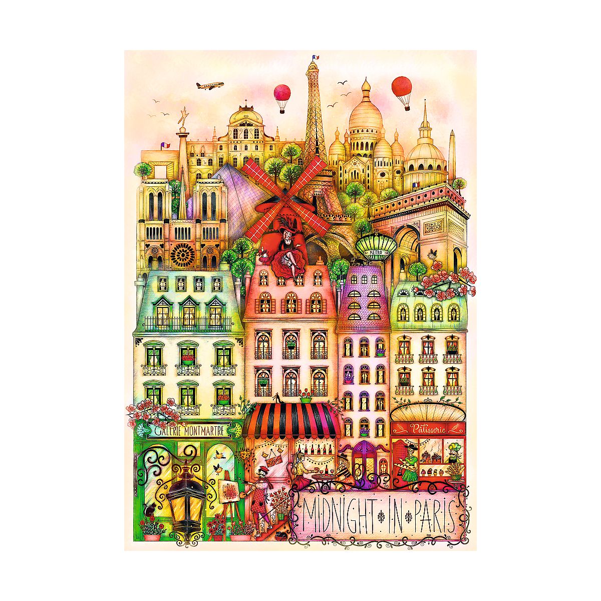 Puzzle premium plus O północy w Paryżu 1000 el. Trefl (12073)