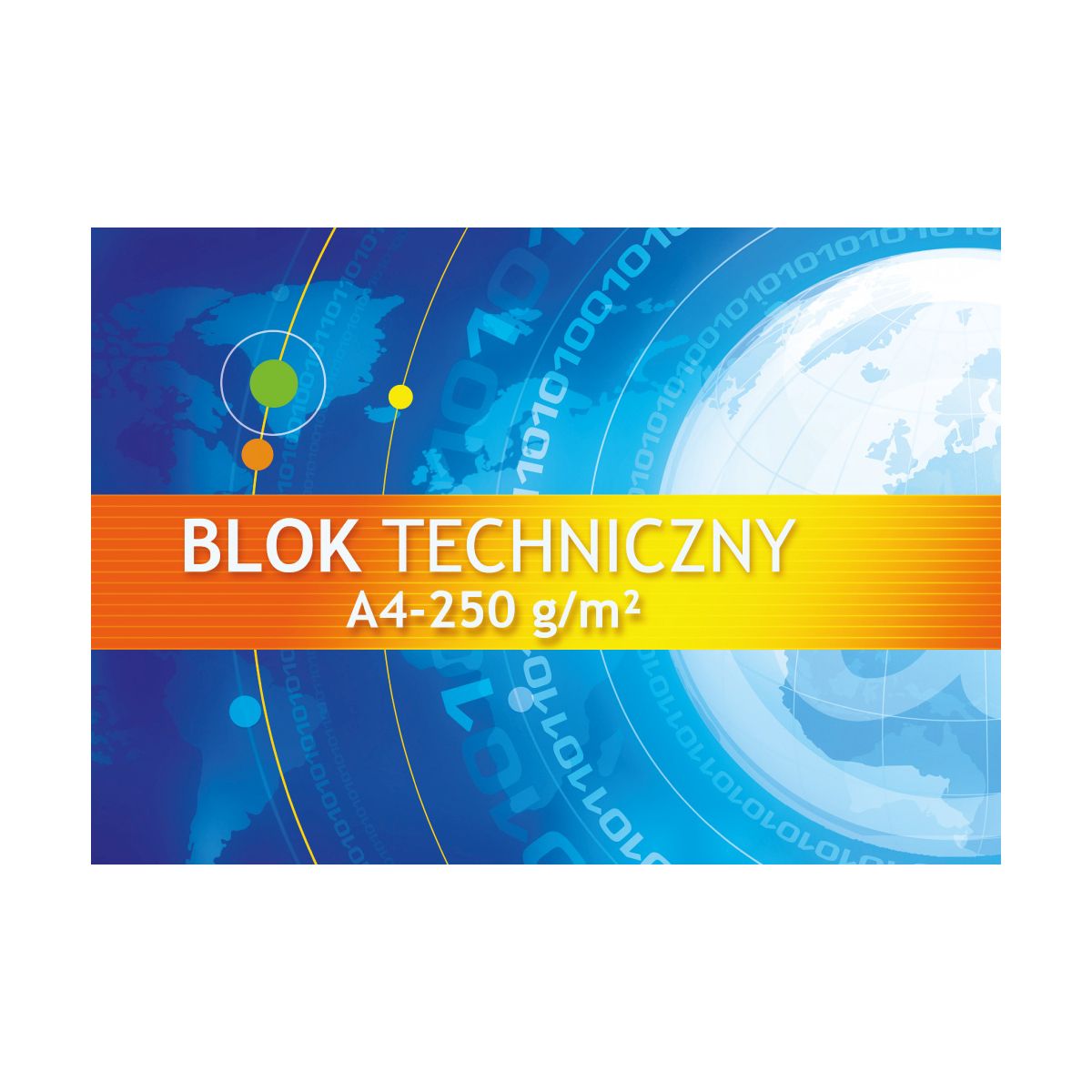 Blok techniczny A4 biały 240g 10k [mm:] 210x297 Kreska