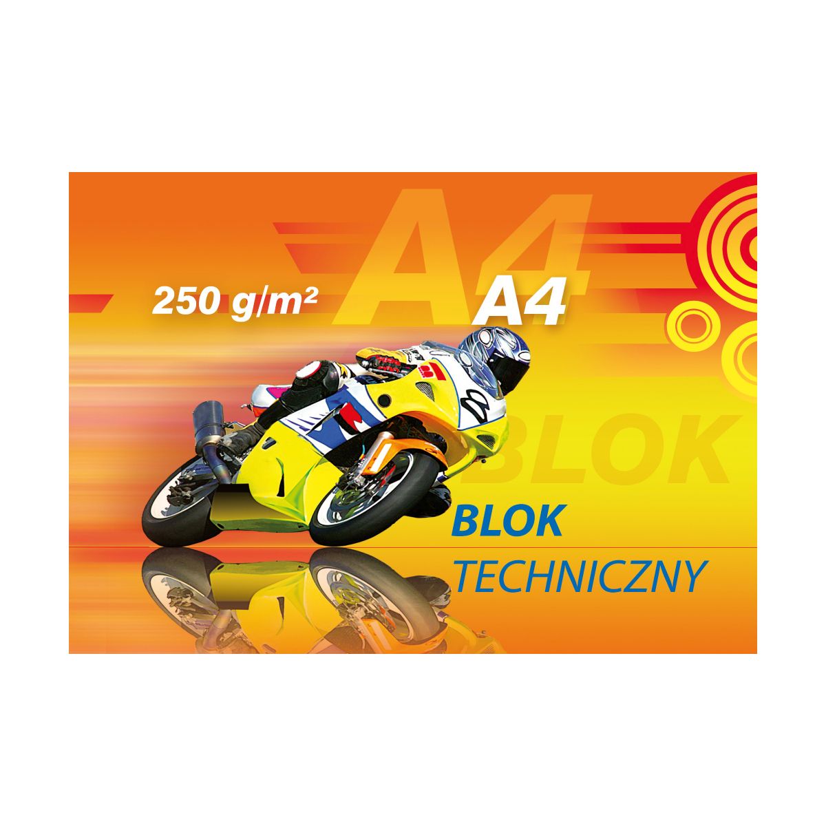 Blok techniczny A4 biały 240g 10k [mm:] 210x297 Kreska