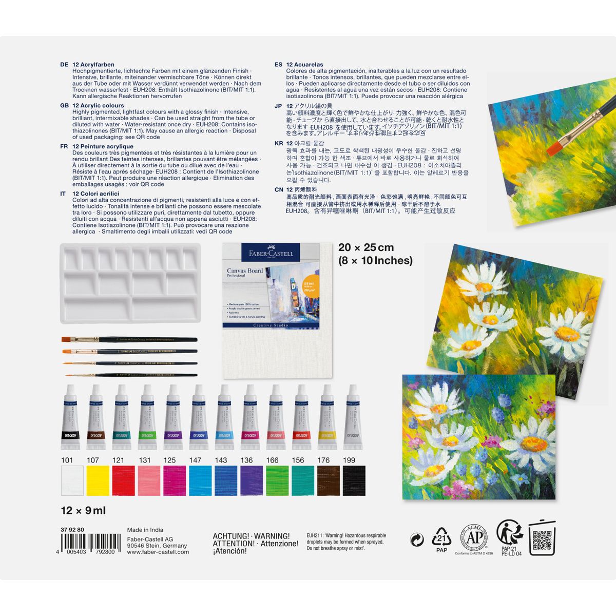 Zestaw plastyczny Faber Castell Classic do malowania akrylami (379280 FC)