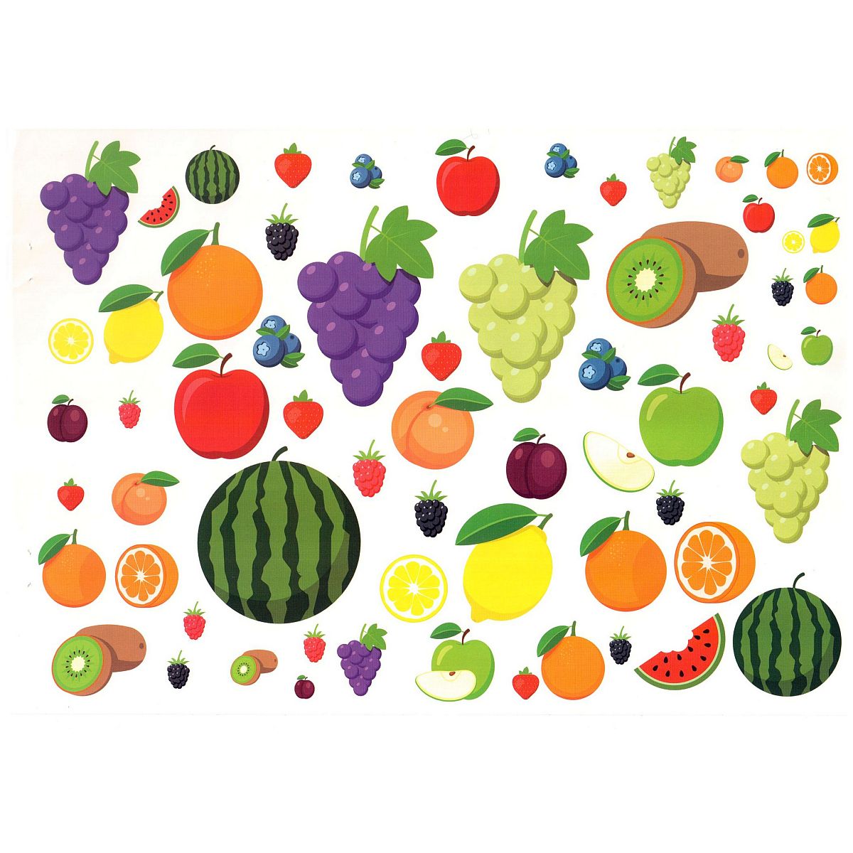 Zeszyt papierów kolorowych Cormoran owoce i warzywa samoprzylepne A4 6k