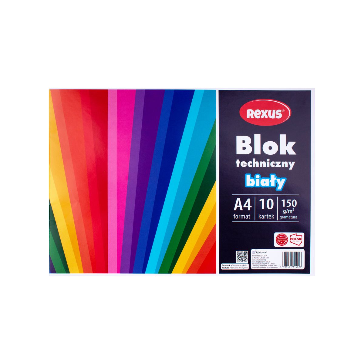 Blok techniczny Beniamin biały A4 biały 10k (4423)